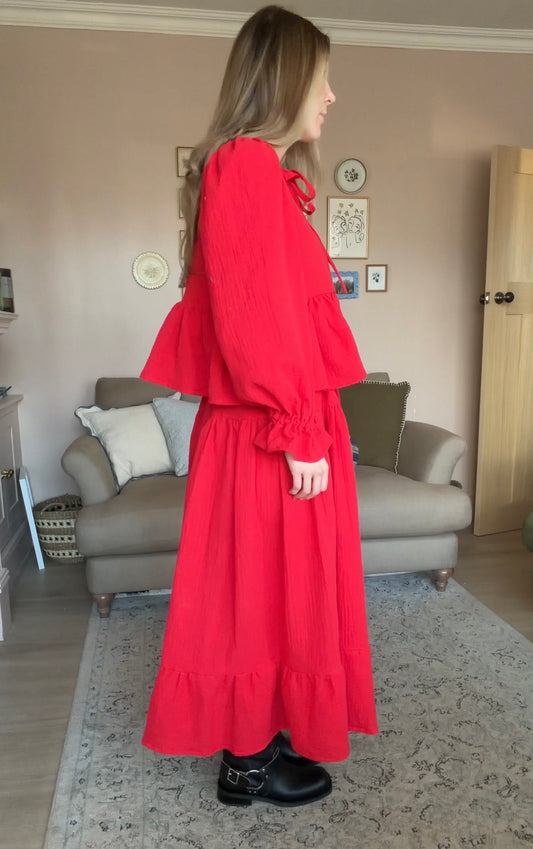 Mabel Dress in Red